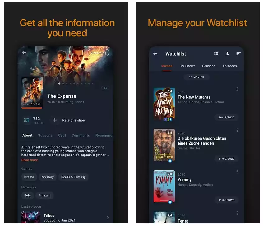 Download Moviebase - Manage Movies & TV Shows v3.2.4 Mod APK