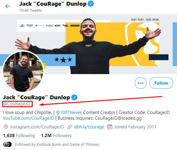 Jack “CouRage” Dunlop
@CouRageJD 2020
