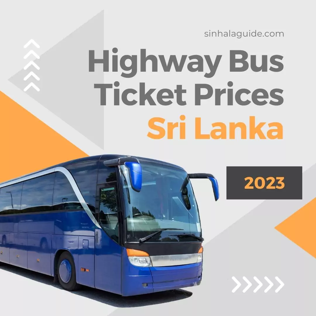 Sri Lanka Highway Bus Ticket Prices – 2023 April
