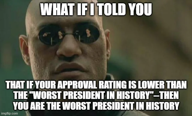 Trump’s approval rating hits rock bottom—now worse than the worst president ever, says new poll Trump’s approval rating hits rock bottom—now worse than the worst president ever, says new poll