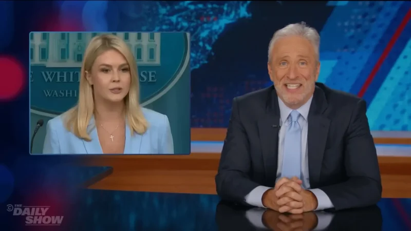 After Jon Stewart’s brutal ‘Pinocchio cross’ jab, White House spokeswoman Karoline Leavitt quietly shelves the necklace